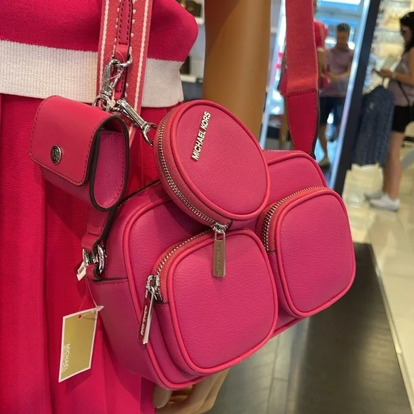 Michael Kors Jet Set Leather Medium Crossbody Bag Case for Apple AirPods Pro - Picture 14 of 16